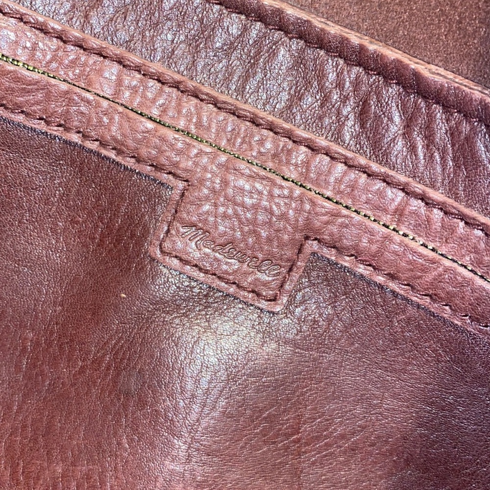 Madewell Transport Dark Brown Leather Tote Bag - Picture 12 of 13